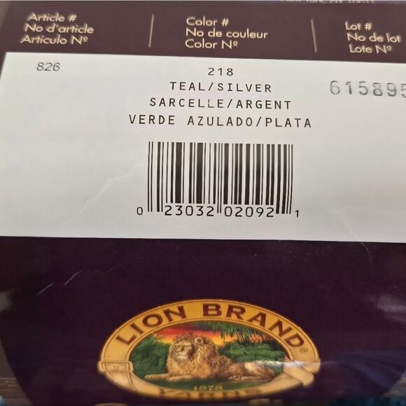 Lion Brand Scarfie Yarn 3 Colors: Teal/Silver, Charcoal/ Aqua & Oxford/ Claret - Picture 8 of 9